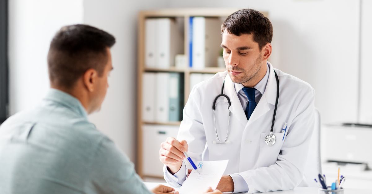 Doctor speaking with patient